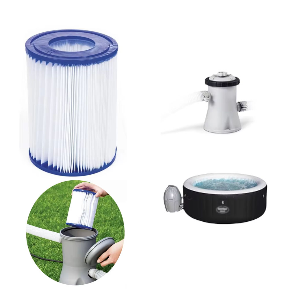 Basin Mixer Cartridge - 2個入りプールフィルターカートリッジ、スイミングプール用フィルターポンプアクセサリー、BESTWAY TYPE II用循環カートリッジ。 2 42012