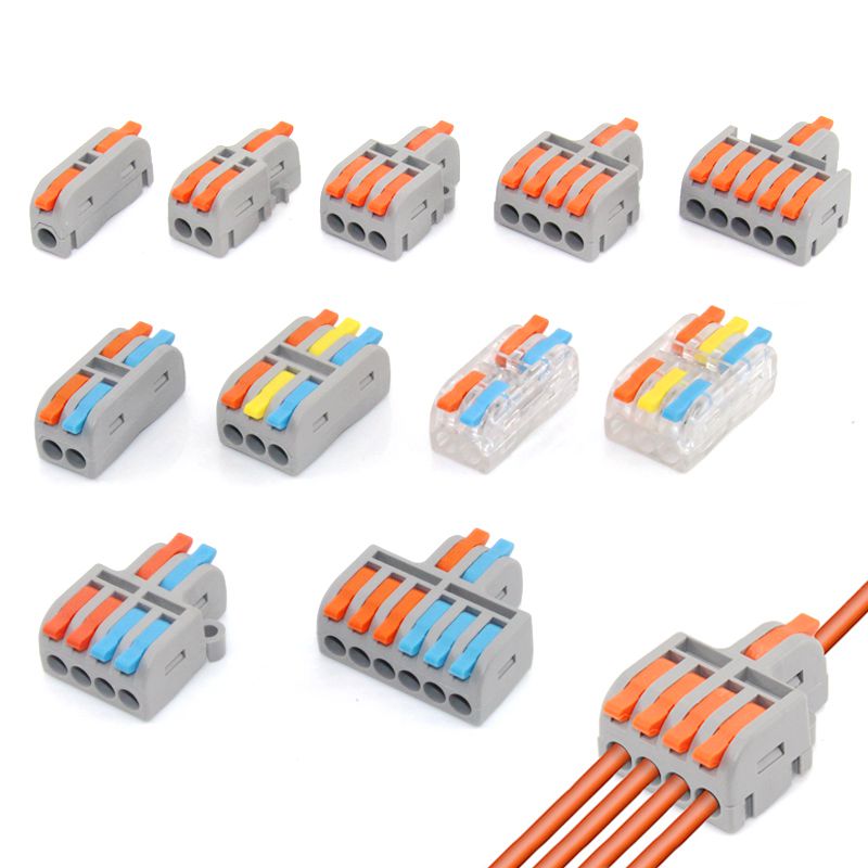 Push Fit Connector - 1/5/10 個ミニ高速配線ケーブルコネクタユニバーサルコンパクトスプリッタ電気導体プッシュインホーム端子台