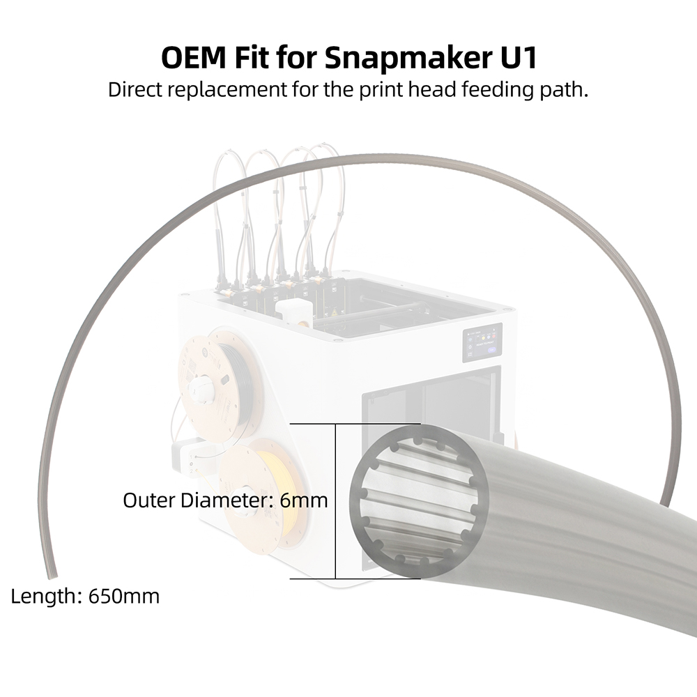 Snapmaker U1用 低抵抗星形チューブ 超低摩擦内面 - Ptfe Tape Thread のレビューと価格