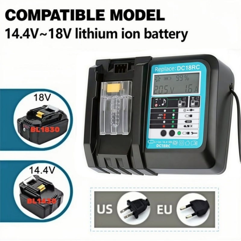 DC18RC ファン付き急速充電リチウムイオンバッテリー 3 - Makita Drill Hp1640 のレビューと価格