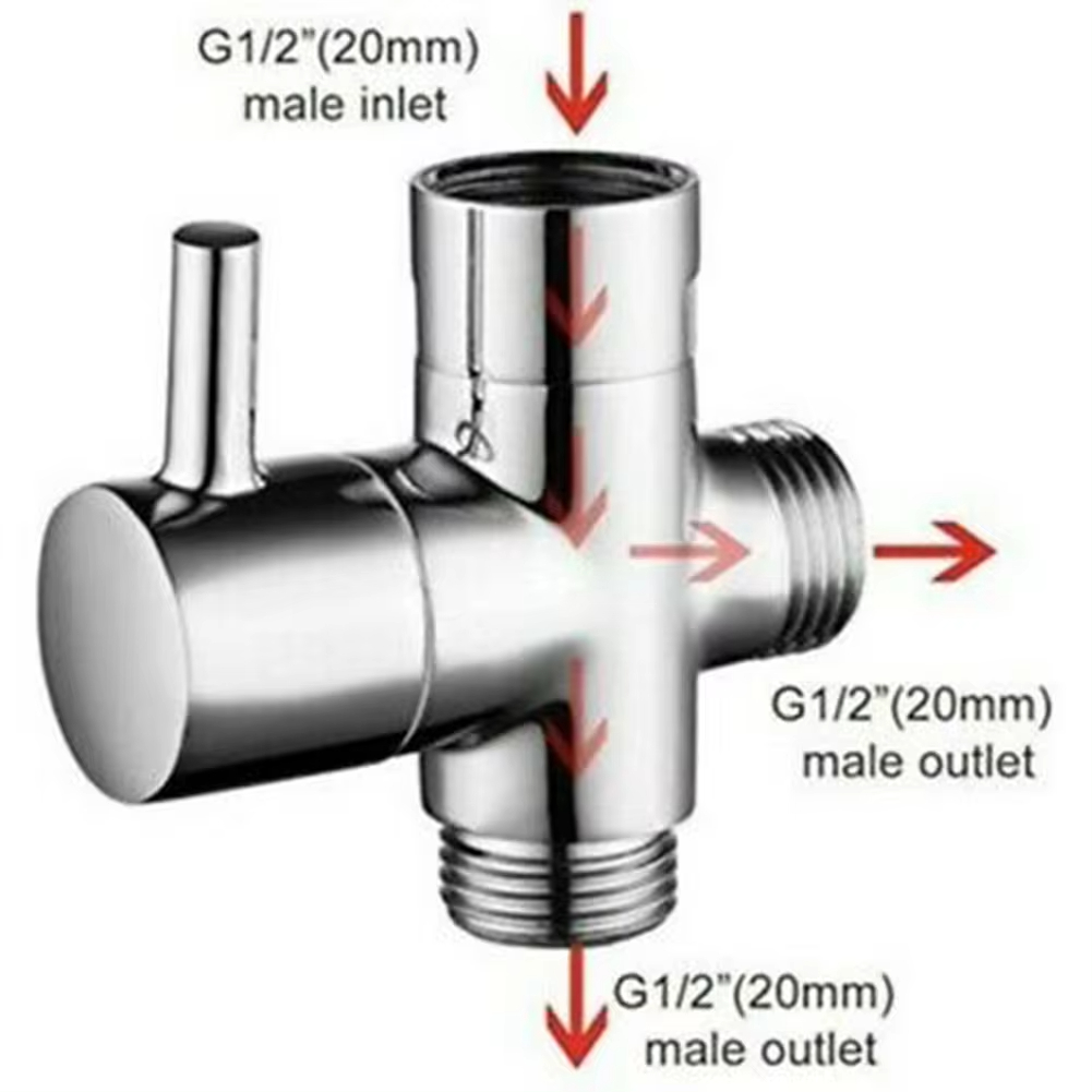G1/2in 3 ウェイダイバーターバルブ T アダプターコ - Shower Valve Cartridge のレビューと価格