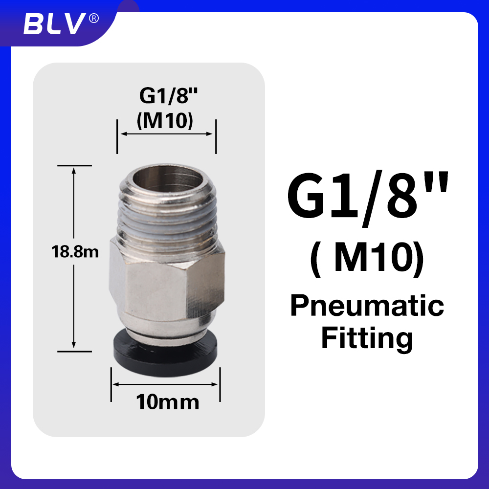 BLV ®   空気圧継手 G1/8' / M6 3D プリ - Ptfe Tape Thread のレビューと価格