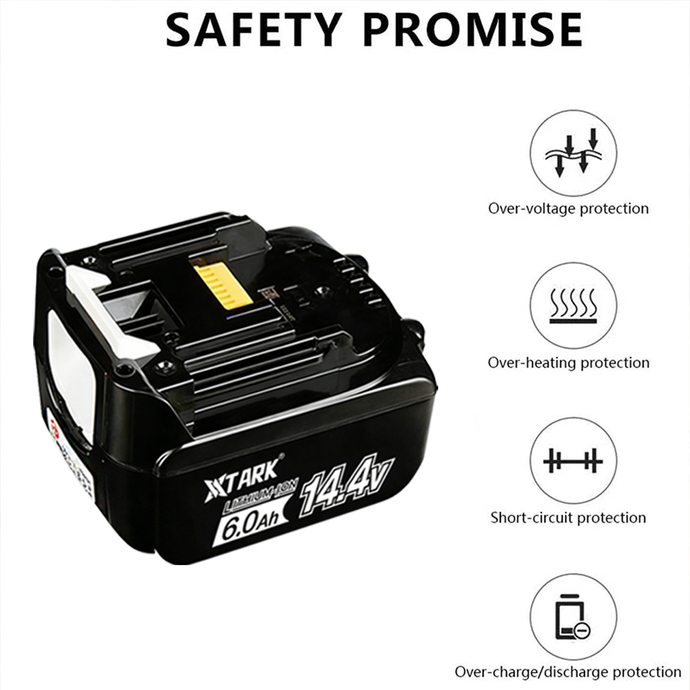 14.4V 6000mAh リチウムイオンバッテリー交換用マ - Makita Drill Hp1640 のレビューと価格