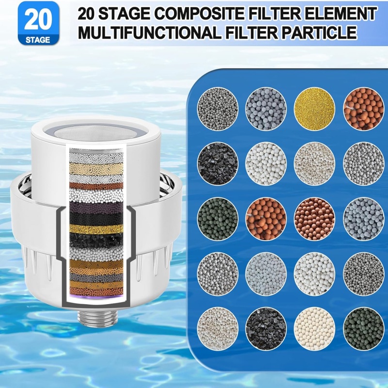 15/20 段階硬水用高出力シャワーヘッドフィルター交換可能 - Shower Valve Cartridge のレビューと価格
